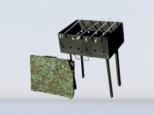 Мангал складной в комплекте с 6-ю шампурами