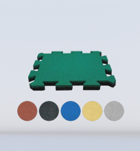 Плитка резиновая "Ласточкин хвост" 500х500х40 (плотность 900 кг/м3)