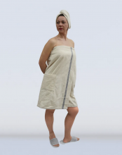 Комплект женский для сауны с вышивкой